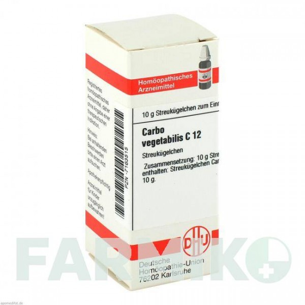КАРБО ВЕГЕТАБИЛИС (CARBO VEGETABILIS) C 12 глобули 10 г - Гомеопатия DHU