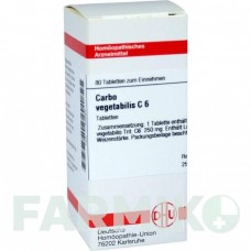 КАРБО ВЕГЕТАБІЛІС (CARBO VEGETABILIS) C 6 таблетки 80 шт - Гомеопатія DHU