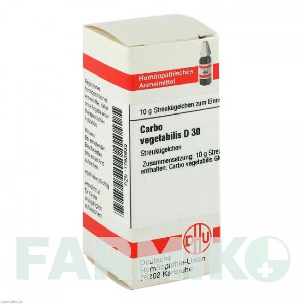 КАРБО ВЕГЕТАБИЛИС (CARBO VEGETABILIS) D 30 глобули 10 г - Гомеопатия DHU