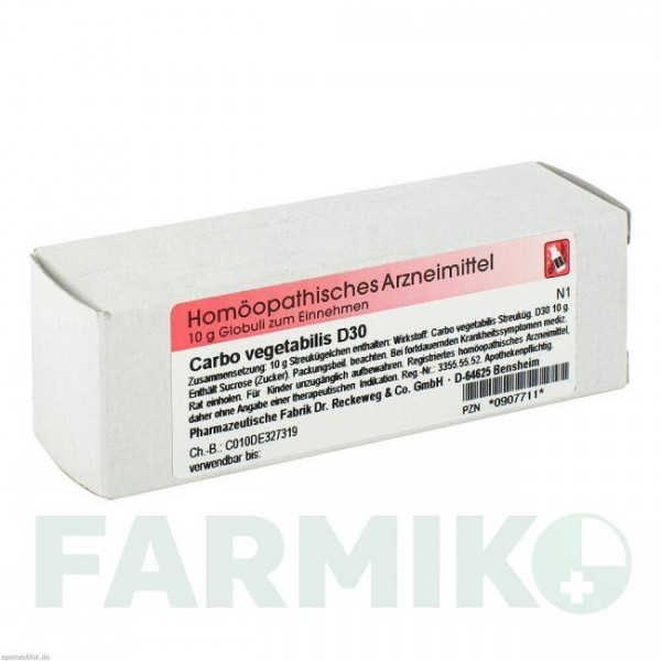 КАРБО ВЕГЕТАБІЛІС (CARBO VEGETABILIS) D 30 глобули 10 г - Гомеопатія DR.RECKEWEG