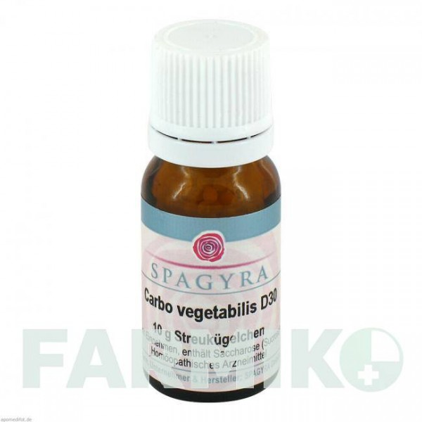 КАРБО ВЕГЕТАБИЛИС (CARBO VEGETABILIS) D 30 глобули 10 г - Гомеопатия SPAGYRA