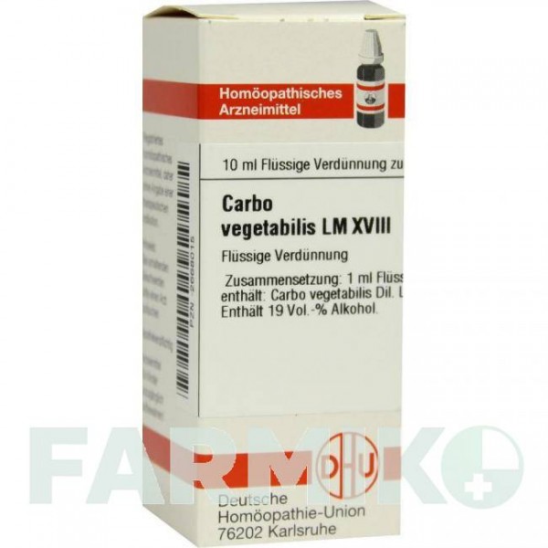 КАРБО ВЕГЕТАБИЛИС (CARBO VEGETABILIS) LM XVIII раствор 10 мл - Гомеопатия DHU