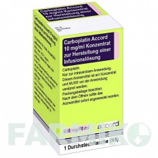 КАРБОПЛАТИН (CARBOPLATIN) 10 мг/мл 600 мг концентрат 1 шт - Карбоплатин ACCORD HEALTHCARE