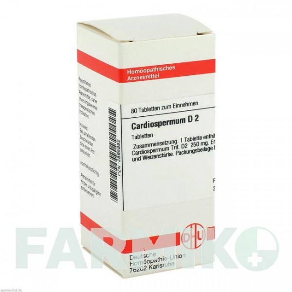 КАРДИОСПЕРМУМ (CARDIOSPERMUM) D 2 таблетки 80 шт - Гомеопатия DHU