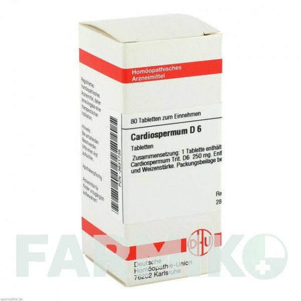 КАРДИОСПЕРМУМ (CARDIOSPERMUM) D 6 таблетки 80 шт - Гомеопатия DHU
