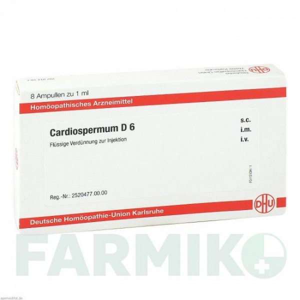 КАРДИОСПЕРМУМ (CARDIOSPERMUM) D 6 ампулы 8x1 мл - Гомеопатия DHU