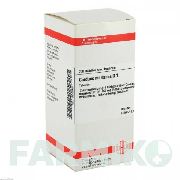 КАРДУС МАРИАНУС (CARDUUS MARIANUS) D 1 таблетки 200 шт - Гомеопатия DHU