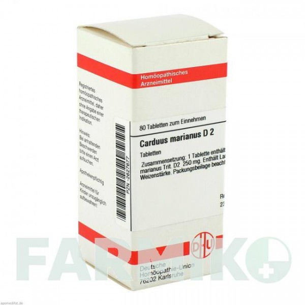 КАРДУС МАРИАНУС (CARDUUS MARIANUS) D 2 таблетки 80 шт - Гомеопатия DHU