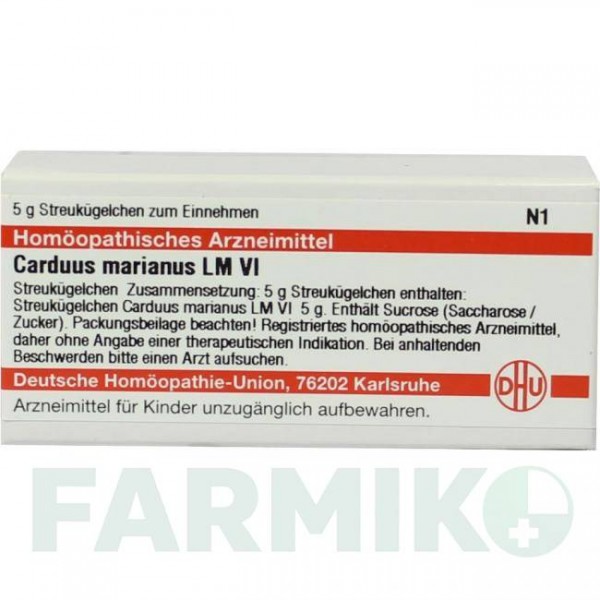 КАРДУС МАРИАНУС (CARDUUS MARIANUS) LM VI глобули 5 г - Гомеопатия DHU