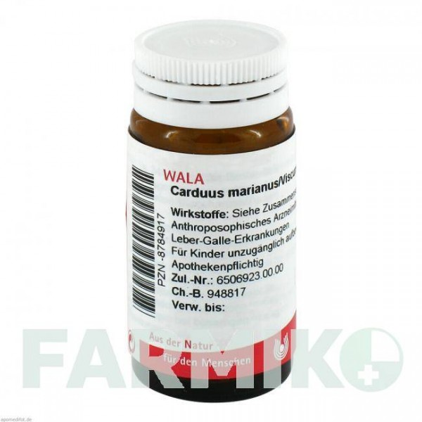 КАРДУС МАРИАНУС (CARDUUS MARIANUS) глобули 20 г - Гомеопатия WALA HEILMITTEL