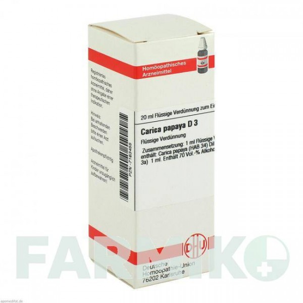 КАРИКА (CARICA) D 3 раствор 20 мл - Гомеопатия DHU