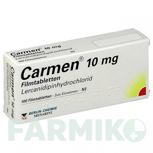 КАРМЕН (CARMEN) 10 мг таблетки 100 шт - Лерканідипін BERLIN-CHEMIE