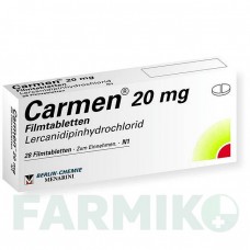 КАРМЕН (CARMEN) 20 мг таблетки 28 шт - Лерканідипін BERLIN-CHEMIE