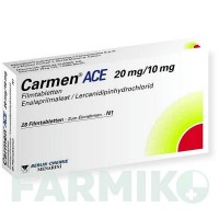 КАРМЕН ЭЙС (CARMEN ACE) 20 мг/10 мг таблетки 28 шт - Эналаприл, Лерканидипин BERLIN-CHEMIE