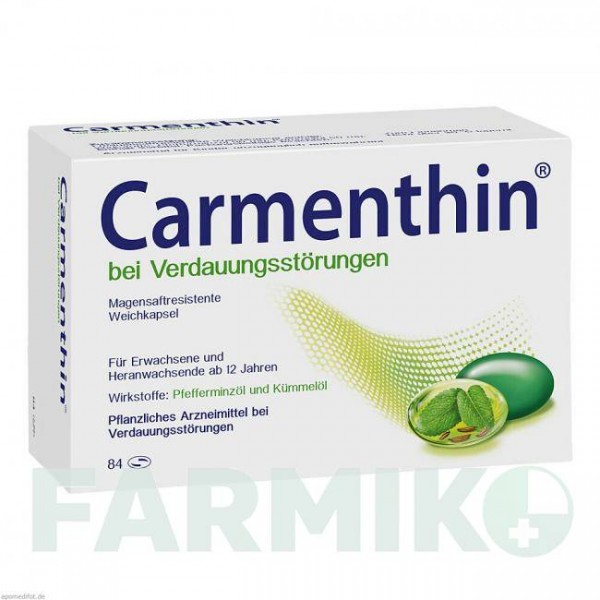КАРМЕНТІН (CARMENTHIN) капсули 84 шт - Активні речовини DR.WILLMAR SCHWABE