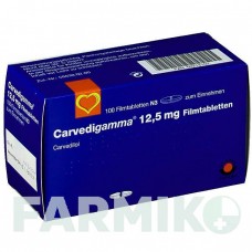КАРВЕДІГАММА (CARVEDIGAMMA) 12,5 мг таблетки 100 шт - Карведилол AAA - PHARMA
