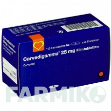 КАРВЕДІГАММА (CARVEDIGAMMA) 25 мг таблетки 100 шт - Карведилол AAA - PHARMA