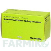 КАРВЕДИЛОЛ (CARVEDILOL) 12,5 таблетки 100 шт - Карведилол AAA - PHARMA
