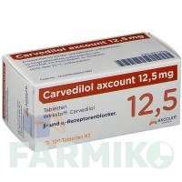 КАРВЕДИЛОЛ (CARVEDILOL) 12,5 мг таблетки 100 шт - Карведилол AXCOUNT GENERIKA