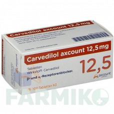 КАРВЕДИЛОЛ (CARVEDILOL) 12,5 мг таблетки 100 шт - Карведилол AXCOUNT GENERIKA