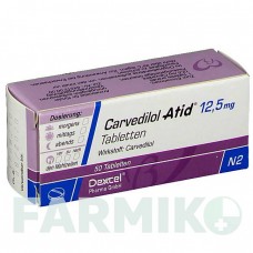 КАРВЕДИЛОЛ (CARVEDILOL) 12,5 мг таблетки 50 шт - Карведилол DEXCEL PHARMA