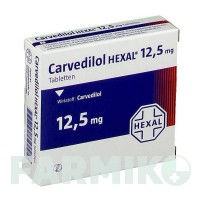 КАРВЕДИЛОЛ (CARVEDILOL) 12,5 мг таблетки 30 шт - Карведилол HEXAL