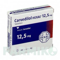 КАРВЕДИЛОЛ (CARVEDILOL) 12,5 мг таблетки 100 шт - Карведилол HEXAL