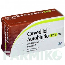 КАРВЕДИЛОЛ (CARVEDILOL) 12,5 мг таблетки 50 шт - Карведилол PUREN PHARMA