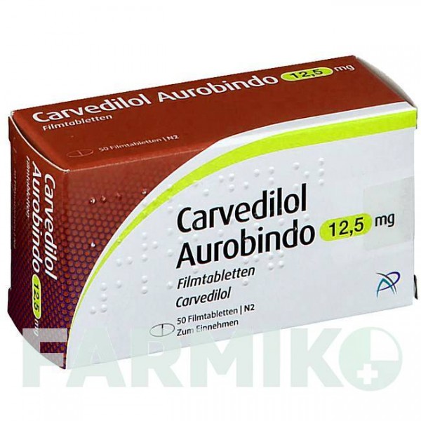 КАРВЕДИЛОЛ (CARVEDILOL) 12,5 мг таблетки 50 шт - Карведилол PUREN PHARMA