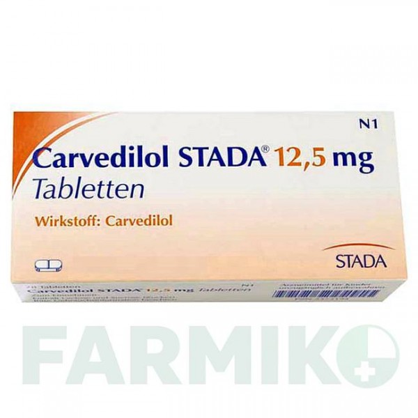 КАРВЕДИЛОЛ (CARVEDILOL) 12,5 мг таблетки 30 шт - Карведилол STADAPHARM