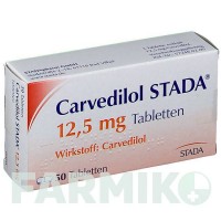 КАРВЕДИЛОЛ (CARVEDILOL) 12,5 мг таблетки 50 шт - Карведилол STADAPHARM