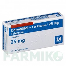 КАРВЕДИЛОЛ (CARVEDILOL) 25 мг таблетки 30 шт - Карведилол 1 A PHARMA
