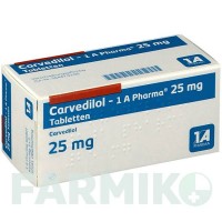 КАРВЕДИЛОЛ (CARVEDILOL) 25 мг таблетки 50 шт - Карведилол 1 A PHARMA