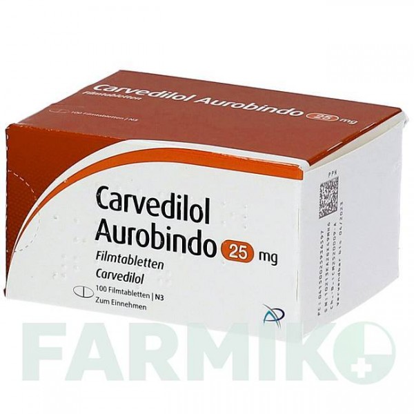 КАРВЕДИЛОЛ (CARVEDILOL) 25 мг таблетки 100 шт - Карведилол PUREN PHARMA