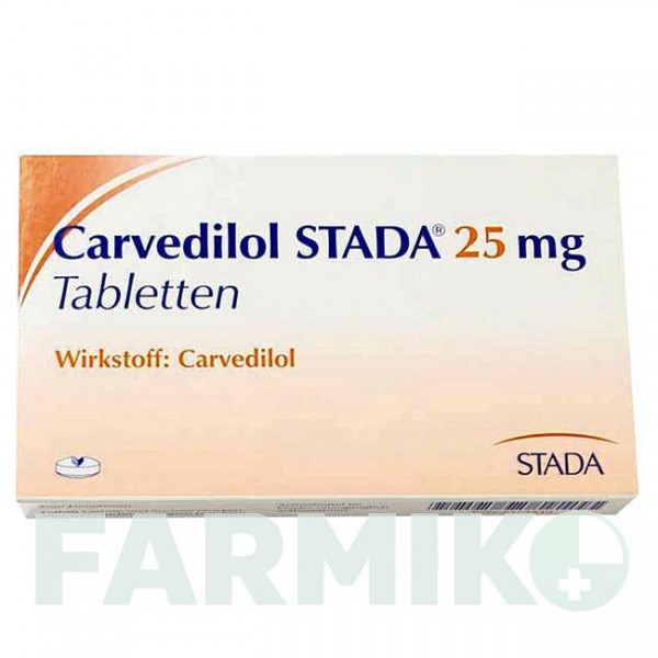 КАРВЕДИЛОЛ (CARVEDILOL) 25 мг таблетки 30 шт - Карведилол STADAPHARM