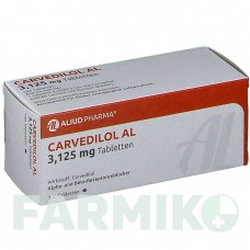 КАРВЕДИЛОЛ (CARVEDILOL) 3,125 мг таблетки 100 шт - Карведилол ALIUD PHARMA