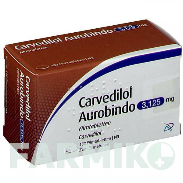 КАРВЕДИЛОЛ (CARVEDILOL) 3,125 мг таблетки 100 шт - Карведилол PUREN PHARMA