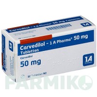 КАРВЕДИЛОЛ (CARVEDILOL) 50 мг таблетки 50 шт - Карведилол 1 A PHARMA