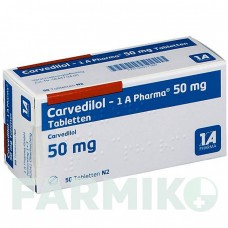 КАРВЕДИЛОЛ (CARVEDILOL) 50 мг таблетки 50 шт - Карведилол 1 A PHARMA