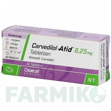 КАРВЕДИЛОЛ (CARVEDILOL) 6,25 мг таблетки 30 шт - Карведилол DEXCEL PHARMA