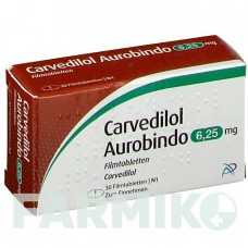 КАРВЕДИЛОЛ (CARVEDILOL) 6,25 мг таблетки 50 шт - Карведилол PUREN PHARMA