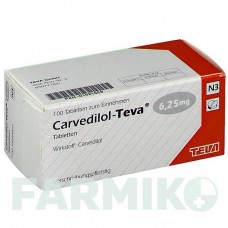 КАРВЕДИЛОЛ (CARVEDILOL) 6,25 мг таблетки 50 шт - Карведилол TEVA
