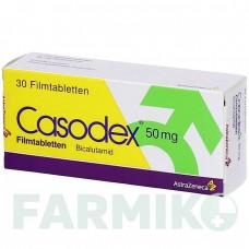 КАСОДЕКС (CASODEX) таблетки 30 шт - Бікалутамід LABORATOIRES JUVISE PHARMACEUTICALS