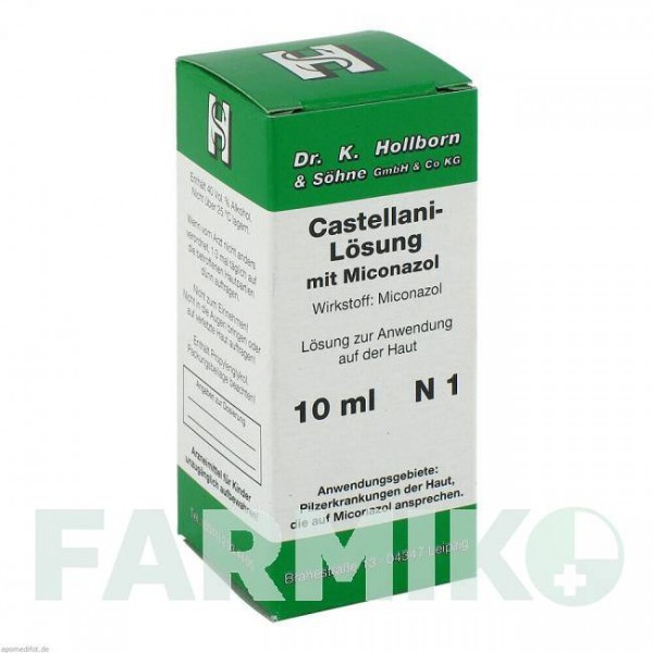 КАСТЕЛЛАНІ (CASTELLANI) розчин 10 мл - Міконазол DR.K.HOLLBORN & SOHNE