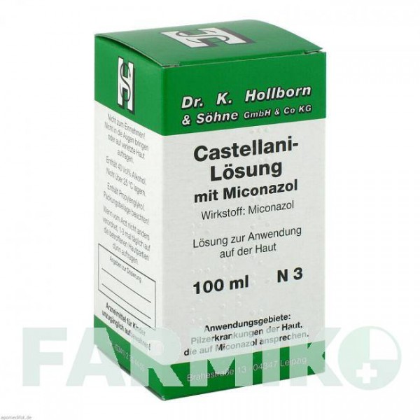 КАСТЕЛЛАНІ (CASTELLANI) розчин 100 мл - Міконазол DR.K.HOLLBORN & SOHNE