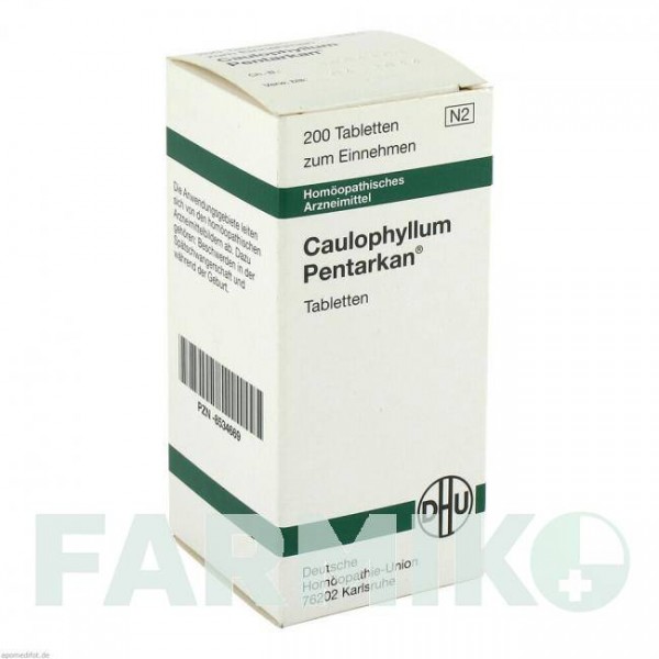 КАУЛОФИЛЛУМ ПЕНТАРКАН (CAULOPHYLLUM PENTARKAN) таблетки 200 шт - Гомеопатия DHU