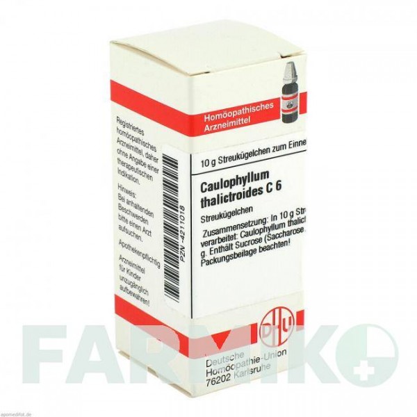 КАУЛОФІЛУМ ТАЛІКТРОЇДЕС (CAULOPHYLLUM THALICTROIDES) C 6 глобули 10 г - Гомеопатія DHU