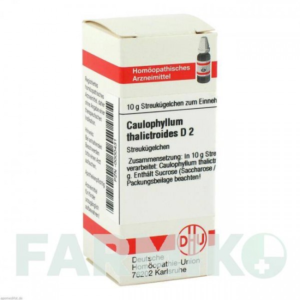 КАУЛОФІЛУМ ТАЛІКТРОЇДЕС (CAULOPHYLLUM THALICTROIDES) D 2 глобули 10 г - Гомеопатія DHU
