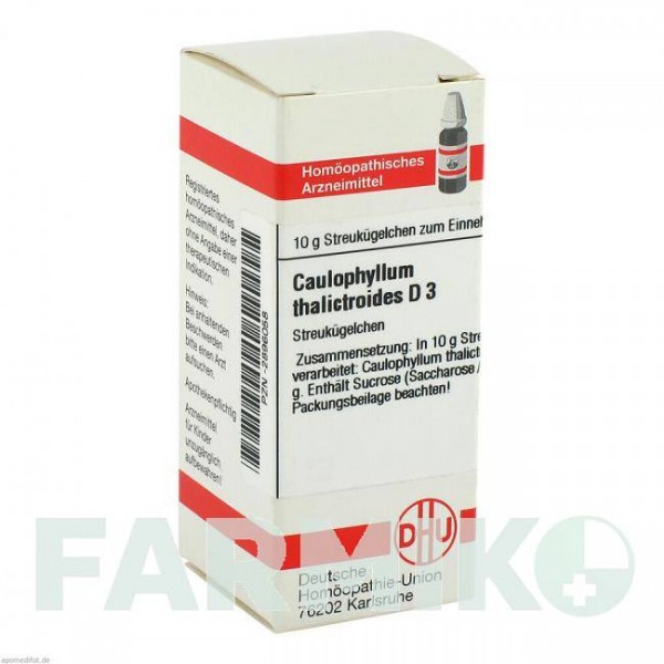 КАУЛОФІЛУМ ТАЛІКТРОЇДЕС (CAULOPHYLLUM THALICTROIDES) D 3 глобули 10 г - Гомеопатія DHU