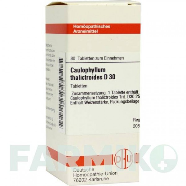 КАУЛОФИЛЛУМ ТАЛИКТРОИДЕС (CAULOPHYLLUM THALICTROIDES) D 30 таблетки 80 шт - Гомеопатия DHU